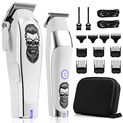 Professional Hair Clippers for Men Hair Cutting Kit & T-Blade Hair Trimmer Kit Cordless Hair Clipper Set Beard Trimmer for Home Barbers