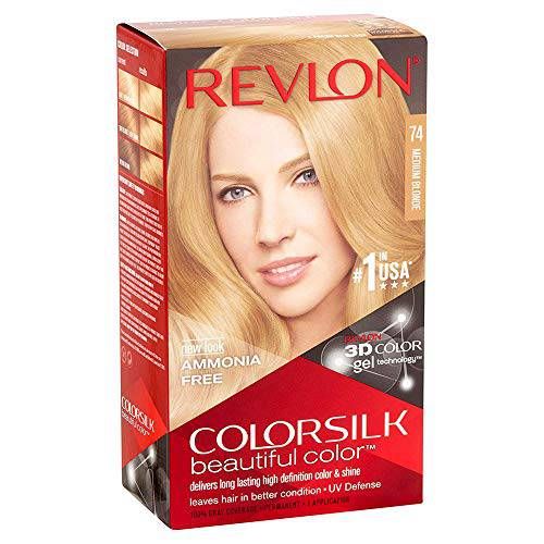 Revlon ColorSilk Hair Color [74] Medium Blonde 1 Each (Pack of 3)