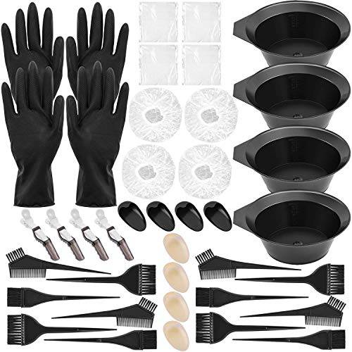 Tbestmax Hair Dye Kit, Hair Color Brush and Bowl Set for Tinting/Bleaching (Pack of 40)