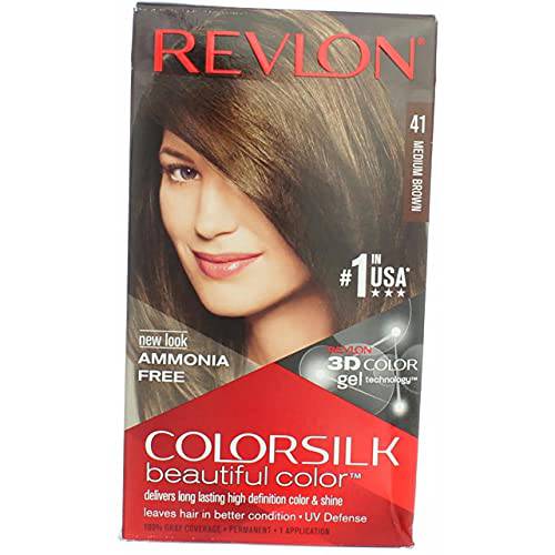 Revlon ColorSilk Beautiful Color 41 Medium Brown 1 ea (Pack of 4)