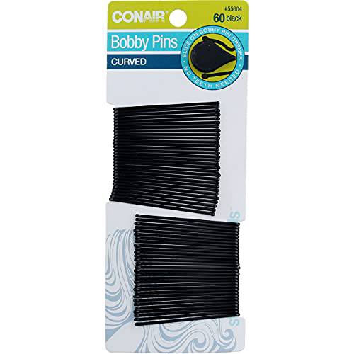 CURVED BOBBY PINS 60 PK BL