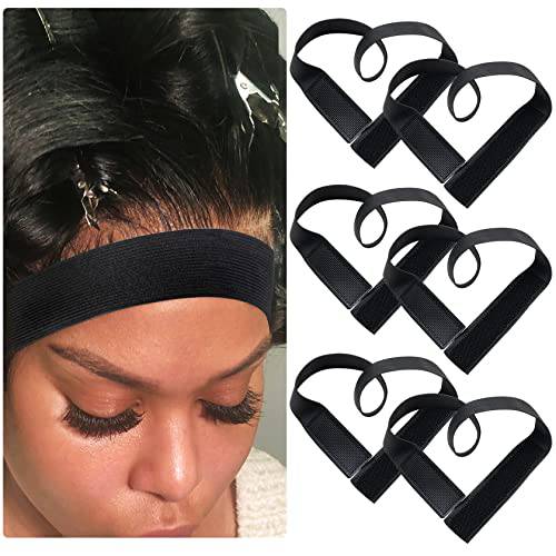 BEPARTNER Lace Melting Elastic Band for Wig: 6 PCS Wigs Bands for Lace Frontal Melt - Edge Wrap to Lay Edges | Lace Front Melt Laying Strap