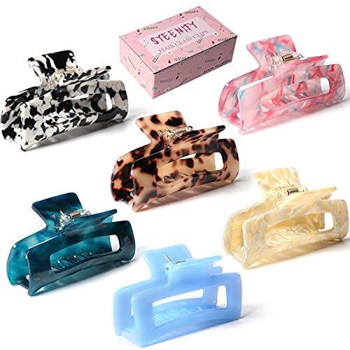 SYEENIFY Hair Claw Clips for Thick Thin Hair ,Strong Hold Nonslip Large Hair Clamps for Women Girls