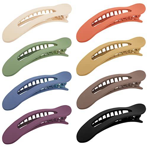 ACO-UINT 8 Pack Hair Clips, Alligator Hair Clips for Styling Sectioning Flat Claw Clips Non-slip Large Hair Claw Clips, Snap Hair Clips Large French Hair Barrettes Hair Styling Accessories for Women