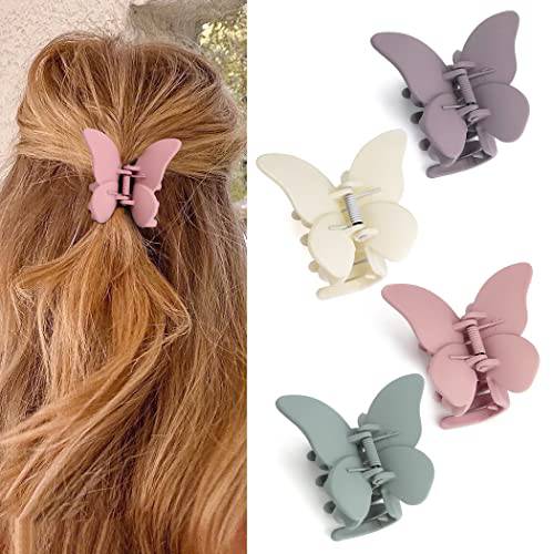 Canitor Butterfly Hair Clips Butterfly Claw Clips Hair Clips for Women Hair Clips for Thick Hair Matte Hair Clips Medium Hair Clips Big Butterfly Clips for Women Cute Hair Clips