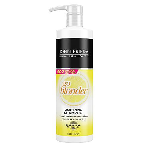 John Frieda Sheer Blonde Go Blonder Blonde Shampoo, Gradual Lightening Shampoo, with Citrus and Chamomile, featuring our BlondMend Technology, 16 oz
