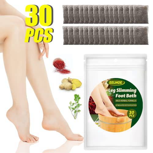 30 PCS Lymphatic Drainage Ginger Foot Soak, Leg Slimming Foot Bath, Wormwood Foot Bath, Ginger Foot Bath Bag, Natural Herbal Foot Soak for Muscles Foot Pain Relief