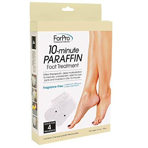 ForPro 10-Minute Paraffin Foot Treatment, Spa and Home Treatment Booties, Fragrance Free, One-Pair