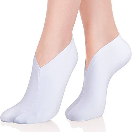10 Pairs Moisturizing Socks Overnight, Spa Socks for Dry Feet, Cotton Moisture Enhancing Socks, Cosmetic Moisturizing Socks for Women and Men, White