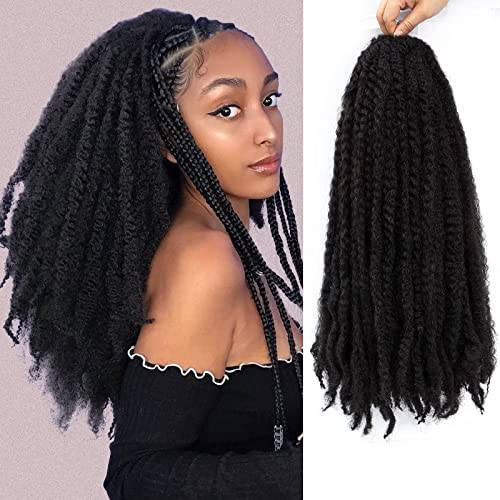 Marley Twist Braiding Hair,Marley Hair 7 Packs Afro Twist Marley Braiding Hair for Crochet Hair Cuabn Twist Hair(1B)