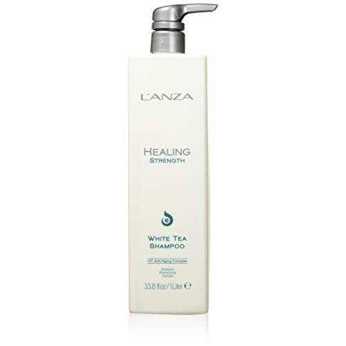 L’ANZA Healing Strength White Tea Shampoo - Strengthens, Protects and Restores Weak, Fragile, and Aged Hair, Rich with Keratin Protein, Healing Oils and Vitamin C (33.8 Fl Oz)