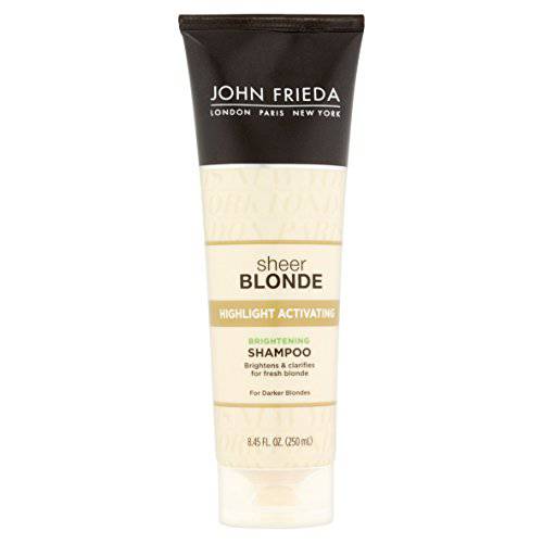 John Frieda Sheer Blonde Highlight Activating Brightening Shampoo Darker Blondes, 8.45 oz (Pack of 2)