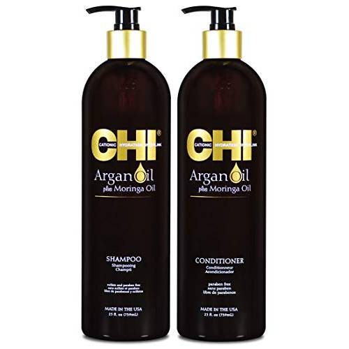 Chi Argan Oil Plus Moringa Oil Shampoo & Conditioner Duo 25oz