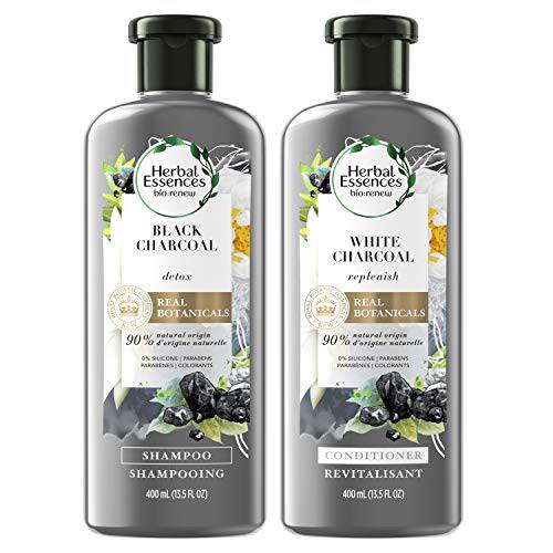 Herbal Essences, Shampoo and Conditioner Kit With Natural Source Ingredients, Color Safe, BioRenew Detox Charcoal, 13.5 fl oz, Kit