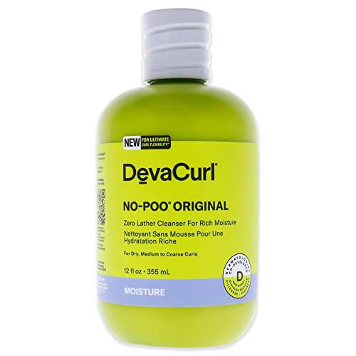 DevaCurl No-Poo® Original Zero Lather Cleanser For Rich Moisture, Fresh Rose, 12 fl. oz.