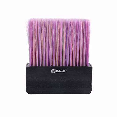 Barber Brush, Neck Duster Brush for Hair Cutting, Soft Household Hair Neck Cleaning Colorful Brush, Professional Salon Tool (Red & Black)
