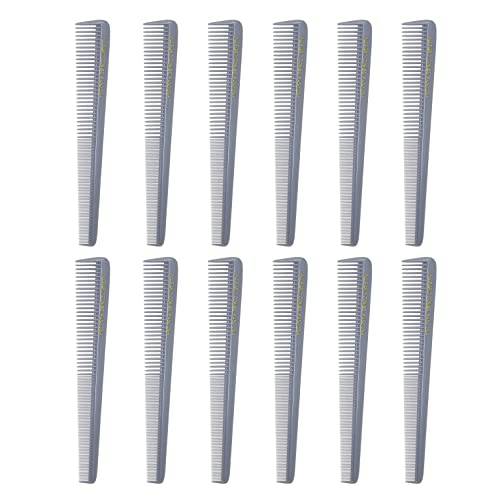 Allegro Combs 450 Tapered Hair Combs Barber Combs Hair Cutting Combs Hairstylist Combs Women’s Combs Men’s Pocket Combs 12 Pcs. (GREY)