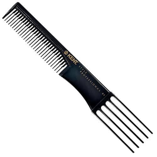 Kent SPC84 Salon-Style Handmade Hair Pick and Barber Comb - Pick Comb for Curly Hair - Hair Care Comb and Teasing Comb for Thick Hair - Kent Quality Handmade Barber Supplies and Hair Cutting Comb
