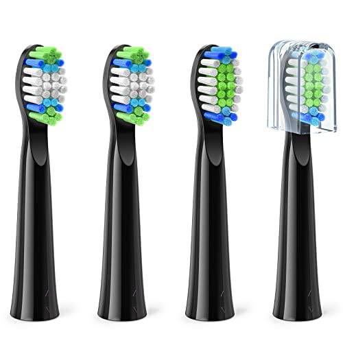 Sonic Electric Toothbrush Replacement Heads Compatible with Bitvae Daily D2 Rechargeable Toothbrush, Clean Toothbrush Heads Refills, 4 Pack