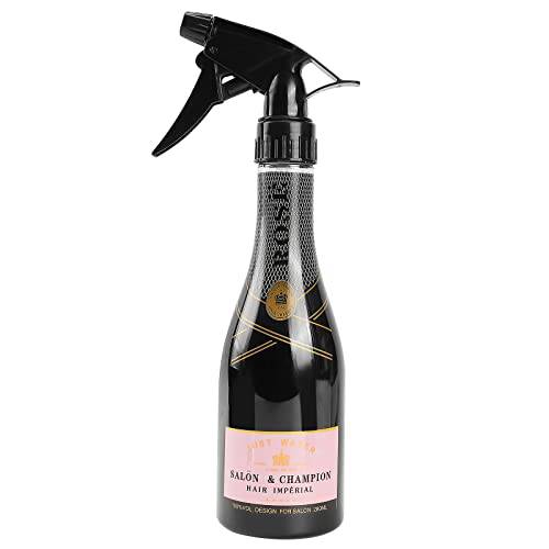 YOUNGFLY Mist Spray Bottle Water Refillable Pink Plastic Hair Sprayer Plant Mister Rose Champagne Design 280ml 9.5oz Empty Trigger Fine Mist for Barber Salon Haidressser