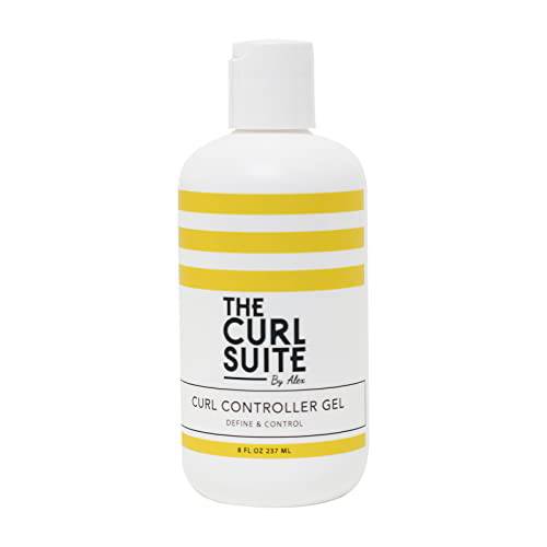 The Curl Suite Curl Controller Gel for Unisex - Long-Lasting Curly Hair Gel, Perfect Curl Styling Gel, Curl Gel for Curly, Coily, and Wavy Hair (8 Oz)