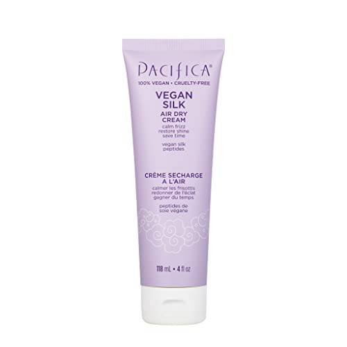 Pacifica Beauty | Vegan Silk Air Dry Cream | No Heat Hair Styling Cream | Frizz Control, Adds Texture + Shine, Softens + Smooths | All Hair Types, Dry + Damaged | Sulfate + Silicone Free | Vegan