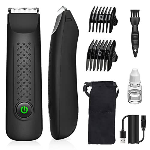 Beesjuy Electric Groin Hair Trimmer, Waterproof Wet / Dry Clippers, Ball Groomer & Body Trimmer for Men, Ultimate Male Hygiene Razor, Waterproof Groin & Body Shaver, Body Trimmer for Men