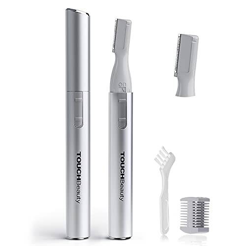 TOUCHBeauty Eyebrow Trimmer: Facial Hair Removal for Women - 2 in 1 Eyebrow Razor and Hair Remover - Painless Epilator for Eyebrow, Lips, Body