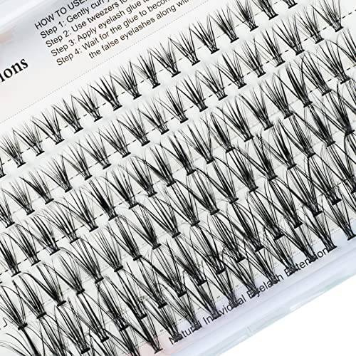 MAEXUS Lash Clusters Extensions, Individual Lashes 120 Clusters Lash DIY Eyelash Extension Cluster Lashes, Premade Volume Fans Eyelash Extensions (20D, 0.07C, 8mm-16mm MIX)
