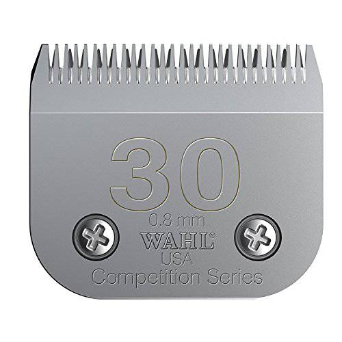 WAHL Competition Blade, Number 30, Full Tooth, Blade Set Animal Clipper, 0.8mm, Replacement Blades, Spare Clipper Blade, Pet Clipper Spares, Stainless Steel, Rust Resistant, Precise Cutting