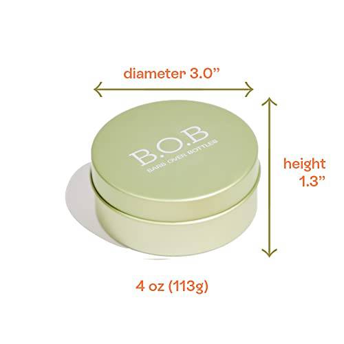 B.O.B Travel Tin Case | Shampoo and Conditioner Storage Container | Travel Size Tins & Soap Saver - 100% Zero Waste | Eco-Friendly, Plastic-Free | Aluminum | Recyclable | Green