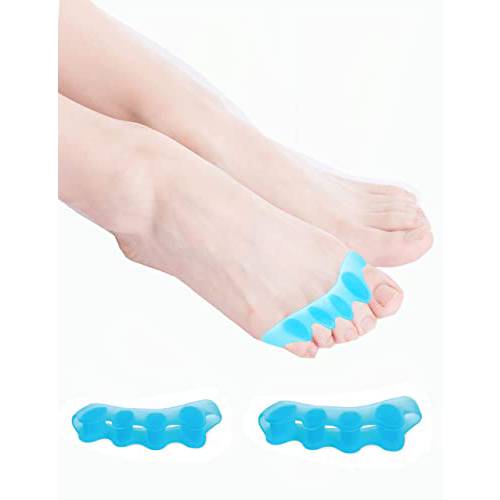 WenTigDY Toe Separators to Correct Bunions and Restore Toes to Their Original Shape (BCorrector for Women Men Toe Spacers Toe Straightener Toe Stretcher Big Toe Correctors Toe Separator) (Blue)