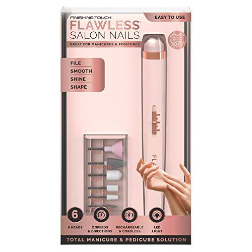 Finishing Touch Flawless Salon Nails - Professional Manicure Set for an at-Home Salon Experience - Files, Buffs, Shines, and Polishes for Instantly Beautiful Nails