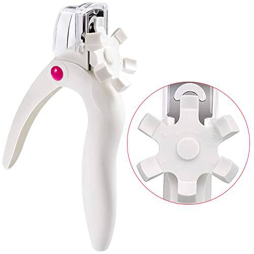 YADADA Acrylic Nail Clipper, Adjustable Stainless Steel Nail Tip Cutter, Artificial Fake Nail Trimmer for False Nail Art Manicure Project- White