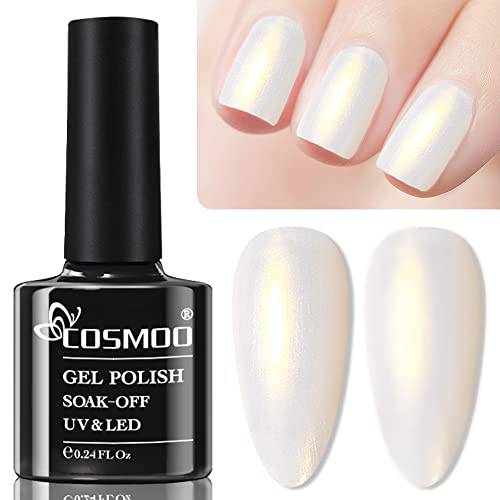 COSMOO Pearl Gel Nail Polish Shell Mermaid Gel Nail Polish with Shiny Shimmer Effect
