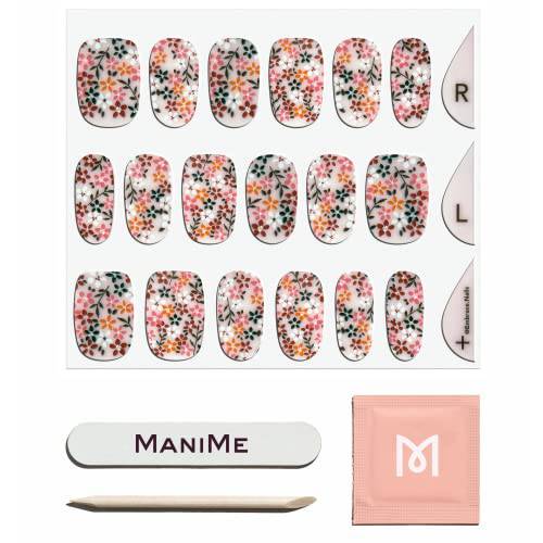 ManiMe Gel Nail Strips (Falling for Fall) | Semi Cured Gel Polish Nail Wraps | Long Lasting at-Home Salon-Quality Manicure | No UV Lamp Required | 18pc Set, Includes Nail File, Prep Pad, Mani Stick