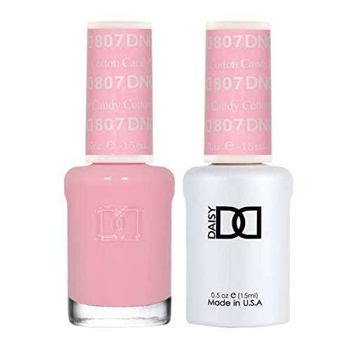 DND Gel Polish Set - 1 each of Pink Gel Polish and Pink Nail Polish, 807 Cotton Candy, 0.5 Fl Oz