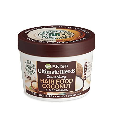 Garnier Ultimate Blends Hair Food, Coconut Oil 3-in-1 Frizzy Hair Mask Treatment, 390ml