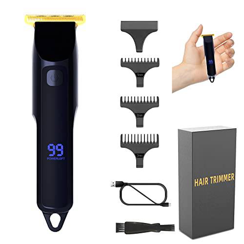Mini Clippers for Hair Cutting,Liners for Men Clipper, Rechargeable t Blade Trimmers Cordless and Wireless with Display and Combs Guide for Mens&Women self Haircut…