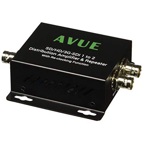 AVUE 3G-SDI/ HD-SDI/ SDI 1 to 2 분배 리피터&  확장기 Re-clocking 기능, 방송 등급