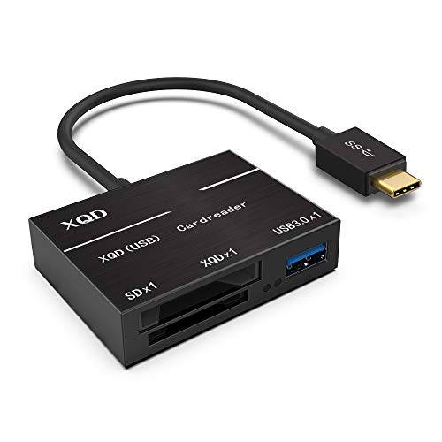 XQD Card리더,리더기 Adapter, USB C 휴대용 Flash 메모리 Card리더,리더기 고속 Connector, Write SD (HC/ XC), 소니 G Series, Lexar USB Mark Card메모리 Card, 호환가능한 with Windows/ 맥 OS 시스템