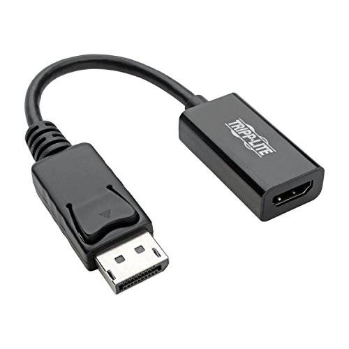 Tripp Lite DisplayPort,DP to HDMI 변환기 컨버터 4K @ 60Hz, Latching Connector, DP 1.2 to HDMI 2.0 M/ F, DP to HDMI (P136-06N-H2V2LB), 블랙