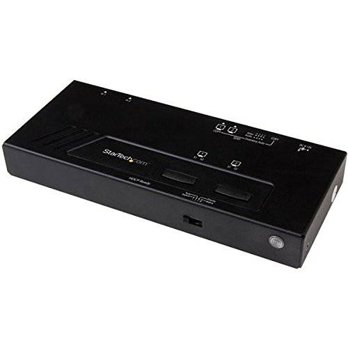 StarTech.com 2x2 HDMI Matrix 변환기 - 4K UltraHD HDMI Switch with 고속 Switching, Auto-Sensing and Serial 조절 (VS222HD4K), 블랙