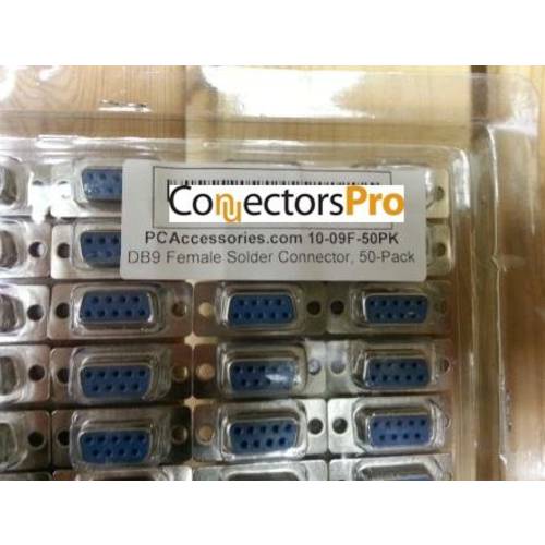 Pc 부속품 - DB9 Female D-Sub Solder Type Connector, 50-Pack