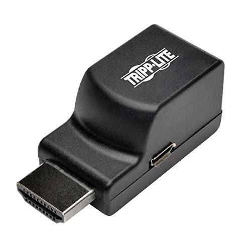Tripp Lite HDMI over Cat5e/ Cat6 연장 블루투스리시버 Video/ Audio, Passive, Low-Profile, 1080p, Up to 100ft (B126-1P0-MINI), 블랙