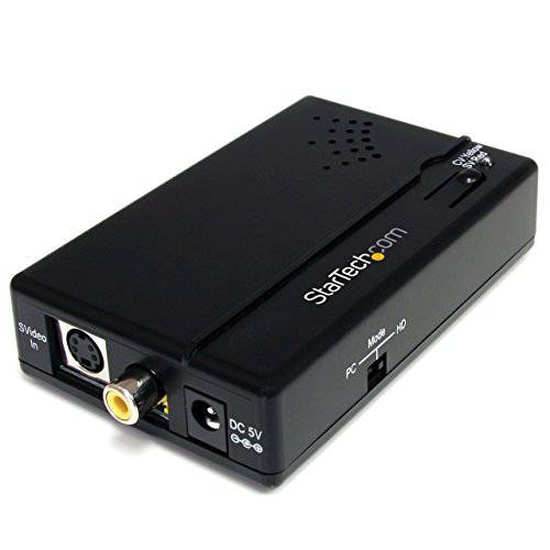 brandnameeng.com 컴포지트, 컴포지트, 컴포지트, Composite and S- 비디오 to  HDMI 컨버터 with 오디오 - 비디오 컨버터 - 컴포지트, 컴포지트, Composite 비디오, S- 비디오 -  HDMI - 블랙 - VID2HDCON