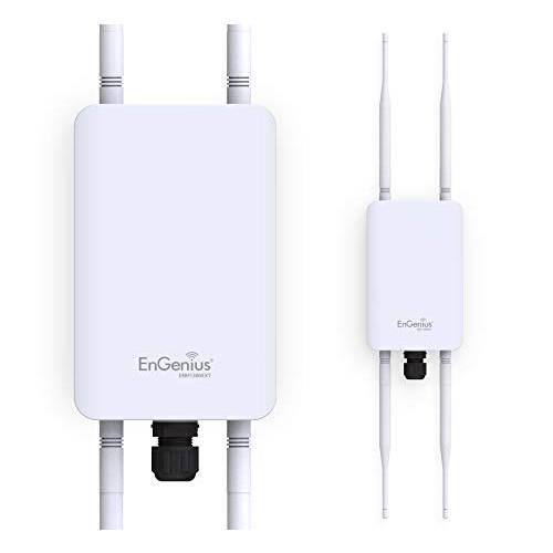 EnGenius Technologies ENH1350EXT 와이파이 5 AC1300 2x2 Dual-Band 아웃도어 롱 레인지 액세스 Point 기능 IP67 Rated, MU-MIMO, PoE Injector Included, Beamforming, 고속 로밍 (Mounting Kit Included)