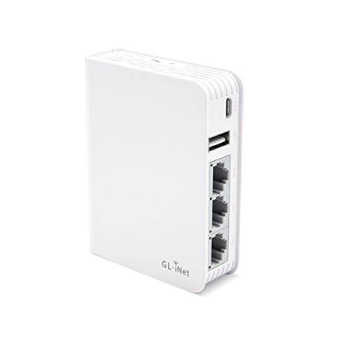 GL.iNet GL-AR750 (Creta) 여행용 AC VPN Router, 300Mbps(2.4G)+ 433Mbps(5G) Wi-Fi, 128MB RAM, 마이크로SD 스토리지 Support, 리피터 Bridge, OpenWrt/ LEDE pre-Installed, 파워 변환기 and Cables Included