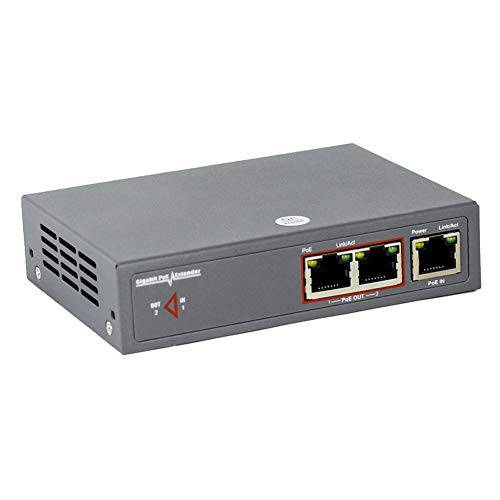 PoE연장 랜포트 2 Port Cat5e/ 6 기가비트 30W, CENTROPOWER POE+ 연장 네트워크 리피터 Compliant IEEE 802.3af/ at for POE Switch/ Injector