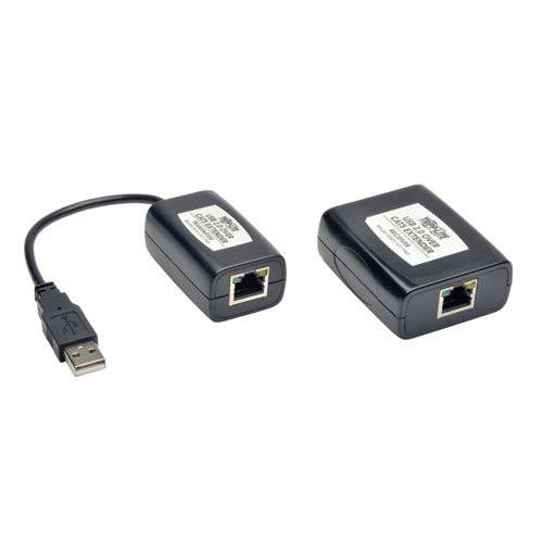 TRIPP LITE B203-101-PNP 1-Port USB 2.0 over Cat5 Cat6 연장 허브 송신기 and Receiver, 블랙